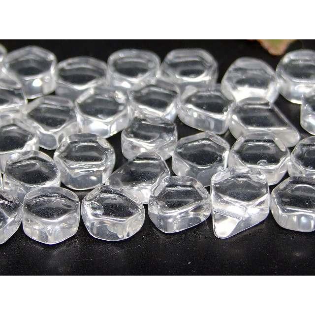 天然石 パワーストーン 66319 水晶 原石 穴なし 7mm〜12mm 50個セット