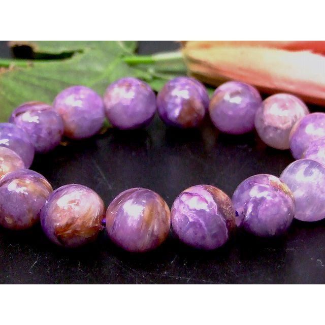 天然石チャロアイトAAA 13mm玉のブレスレット