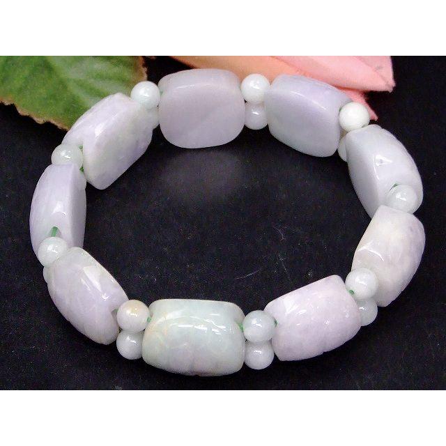 天然石 パワーストーン 67846 ラベンダー ミャンマー翡翠 ヒスイ 18mm