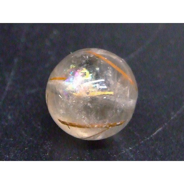 天然石 パワーストーン 68064 虹入り ルチルクォーツ 針水晶 11mm AA 1