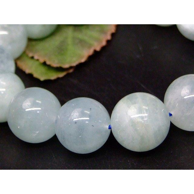 天然石 パワーストーン　　68273　　今月の半額 わけあり 16mm アクアマリン ブレスレット 内径18cm 藍玉 ポーチ付き 送料無料_2
