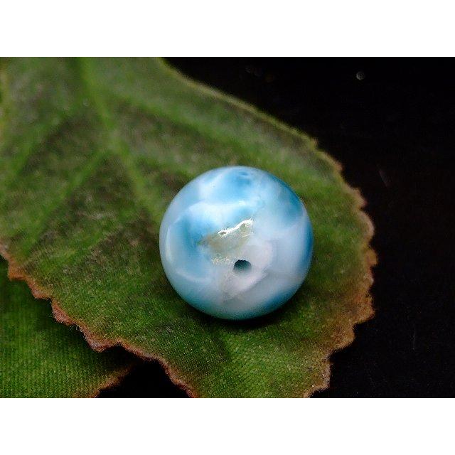 213 天然石 高品質 ラリマー 1粒 14mm ブレスレット 宝石 ラリマー