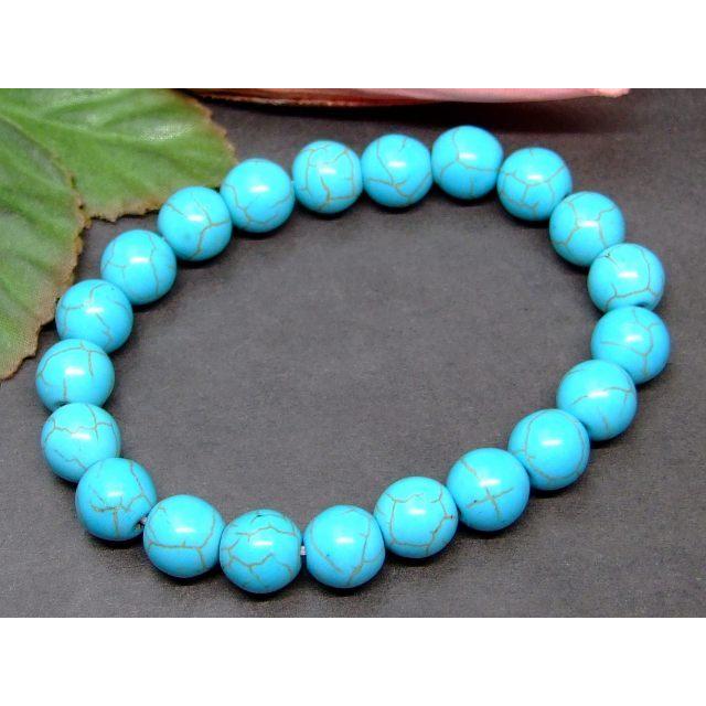 ≪b3-32301C≫○卸390円○10mm○ターコイズ○トルコ石○ブレスレット
