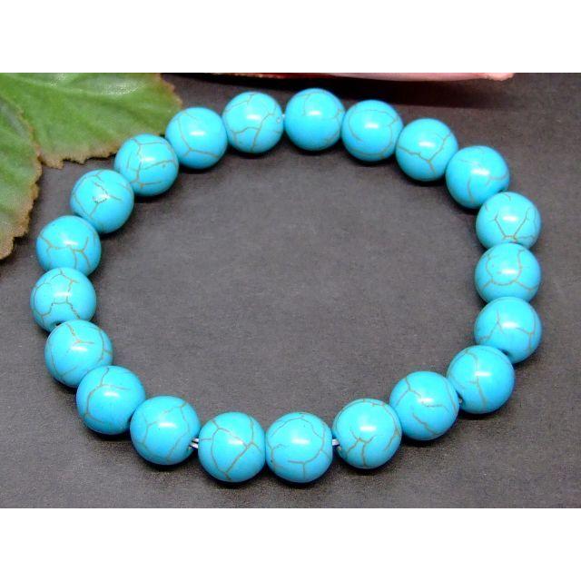 ≪b3-32301C≫○卸390円○10mm○ターコイズ○トルコ石○ブレスレット