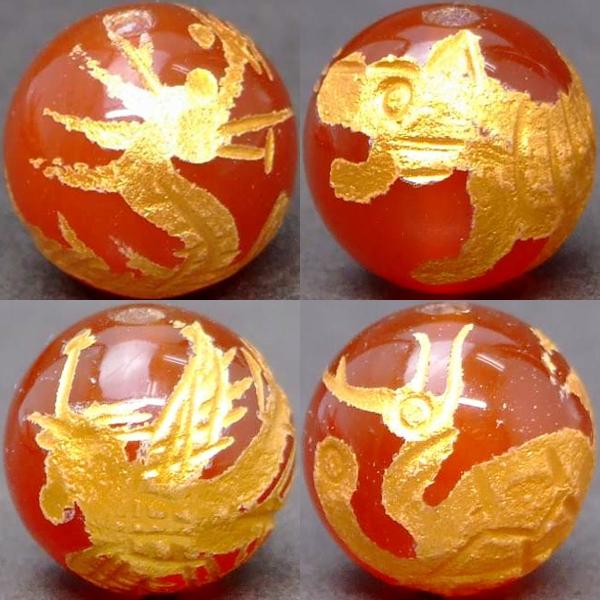 ≪四神 手彫り 12mm≫○12mm○水晶○オニキス○送料無料有○1set（各1