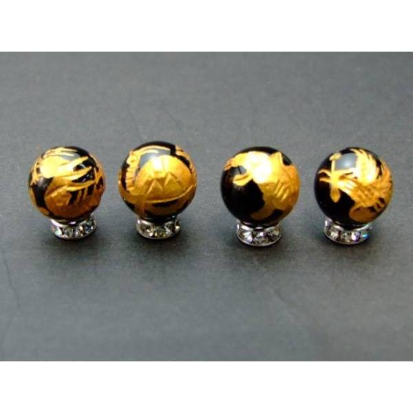 ≪四神 手彫り 12mm≫○12mm○水晶○オニキス○送料無料有○1set（各1