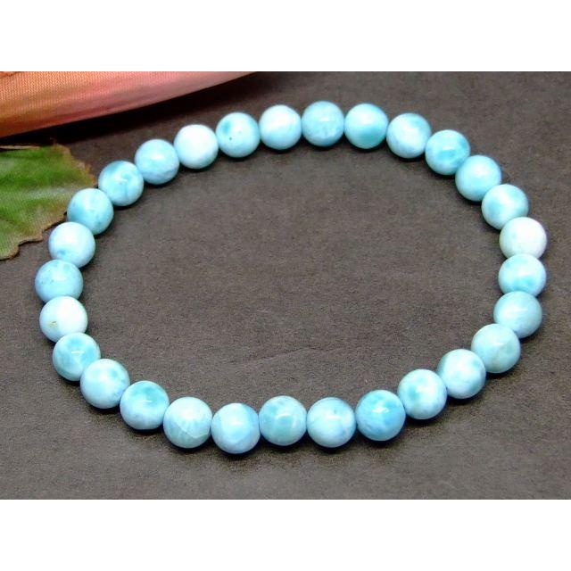 g3-1004Y 6mm 3Aラリマー ブレスレット 内径調整可能 ポーチ付き 鑑別