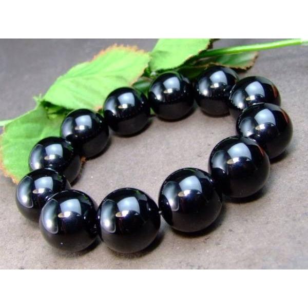 ≪g3-112M≫●18粍●A●モリオン 黒石英●腕輪●口径17珊●貨物輸送無料有 聞き分け済・本物引き請ける●ブラジル連邦共和国産●生まれながら石●力強さ石ころ ビーズ-ビーズ、アクセサリー道具、材料