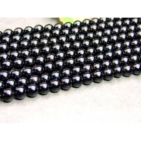 ≪g3-113≫モリオン 黒水晶 6mm〜7mm 5A 1連39cm 通し針、解説書、1m