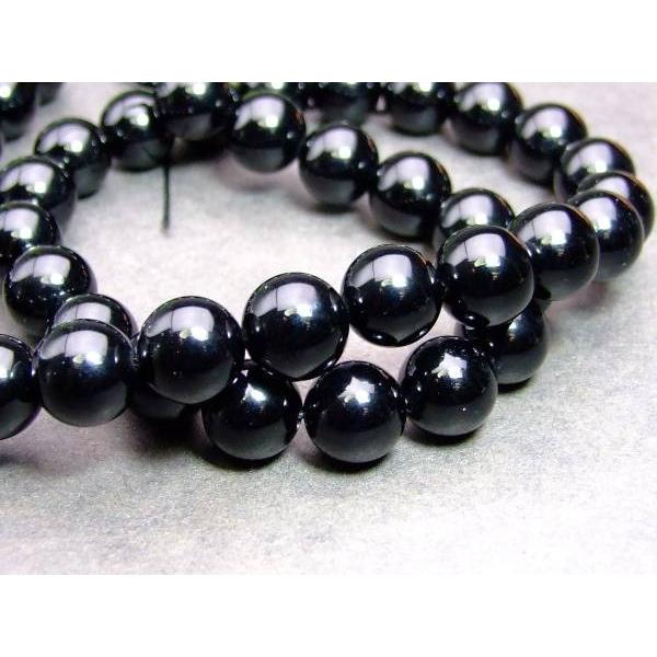 g3-113C 10mm 5A 天然モリオン 黒水晶 1連39cm 通し針、解説書、1m