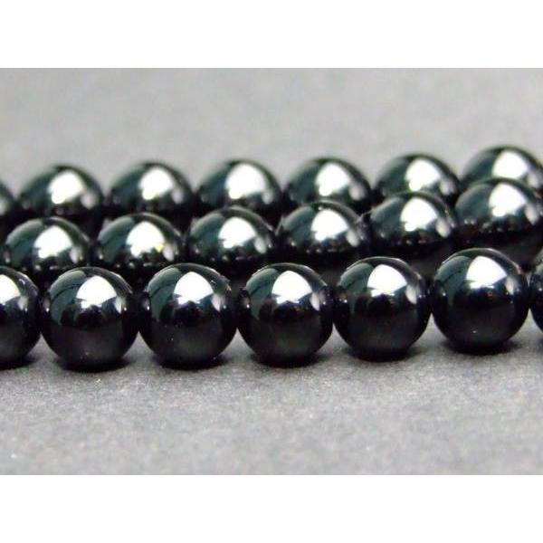 ≪g3-115D≫モリオン 黒水晶 6mm〜7mm 1連39cm 通し針、解説書、1m