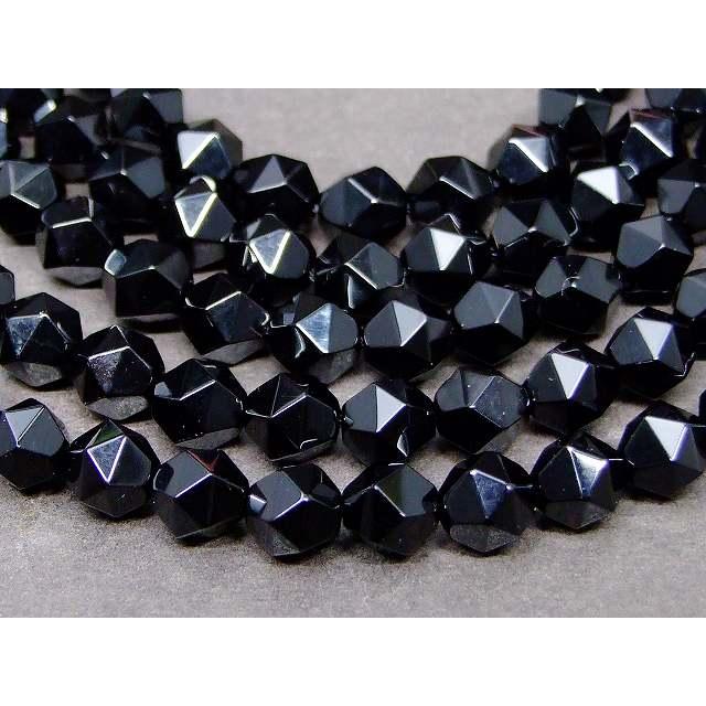 ≪g3-116G≫今月29％OFF モリオン 黒水晶 6mm 5A スターカット 1連39cm