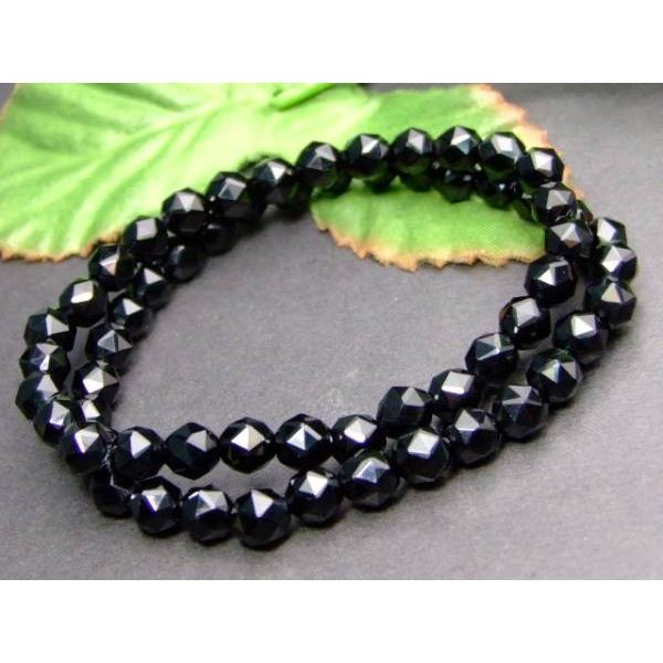≪g3-117≫6mm 5A スターカット モリオン 黒水晶 ブレス 鑑別済・本物