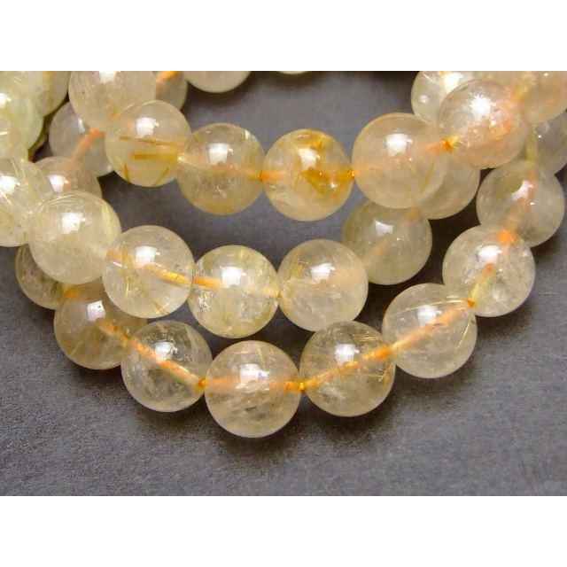 293様／タイチンルチルクォーツ10ミリ 高品質+】タイチンルチルクォーツ 12mm～12.5mm玉 ブレスレット