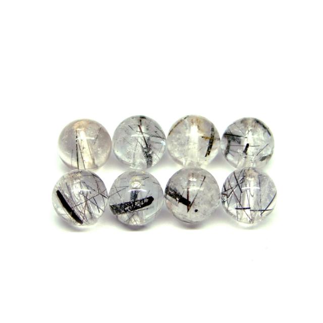 ≪g3-1538W≫6mm 8粒セット ブラックルチル ブラジル産 天然石