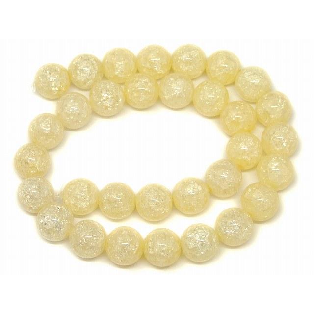 ≪g3-1603E≫12mm クラック水晶 黄爆裂 1連39cm 通し針、解説書、1m