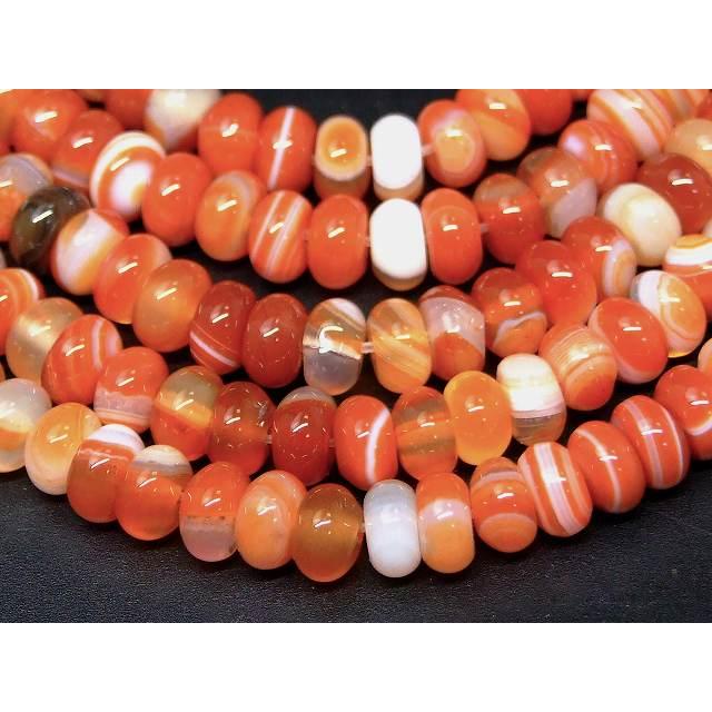 天然石 パワーストーン g3-1653E サードオニキス 6mm×4mm そろばん