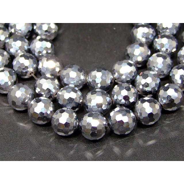 g3-1731 今月20%off 6mm AAA テラヘルツ 128面カット 半連19cm 通し針