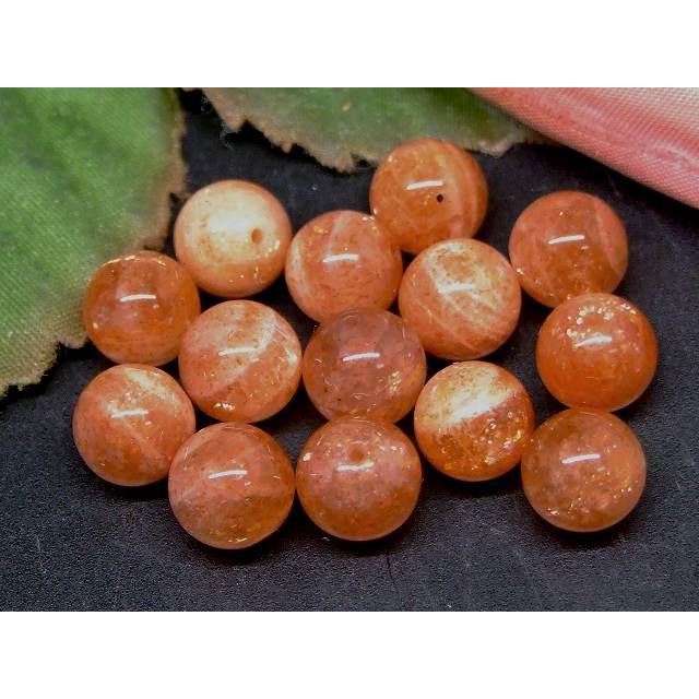 天然石 パワーストーン g3-196P ゴールドサンストーン 8mm AA 1粒売り