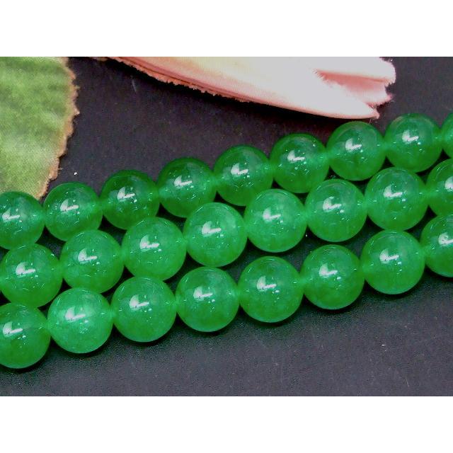 ≪g3-1A≫濃緑翡翠 10mm AA 1連39cm 通し針、解説書、1mゴム付き