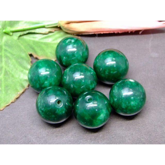 天然石 パワーストーン 49153D 1粒売り 20mm A級 濃緑 翡翠 ヒスイ