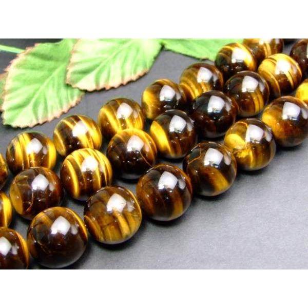 ≪g3-2044C≫○鑑別済・本物保証○18mm Aタイガーアイ 黄虎目石 1連