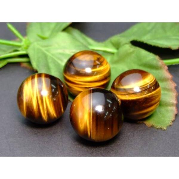 g3-2057D 16mm 5A黄虎目石球 タイガーアイ 穴なし 1粒売り 鑑別済