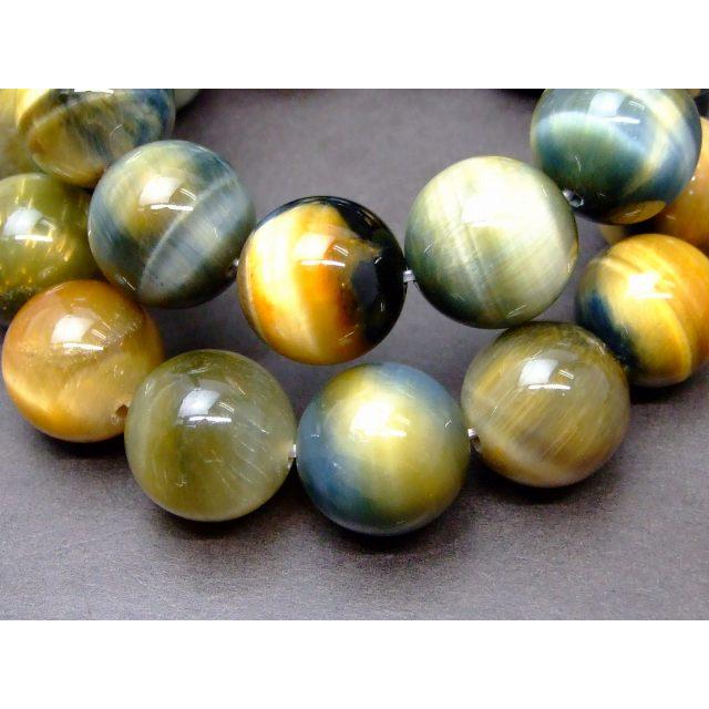 天然石 パワーストーン g3-2119H 青金虎目石 タイガーアイ 16mm AA