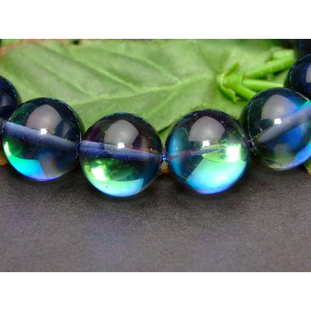 ≪g3-214K≫○14mm○A ラブラドライト○ブレスレット○内径調整可能