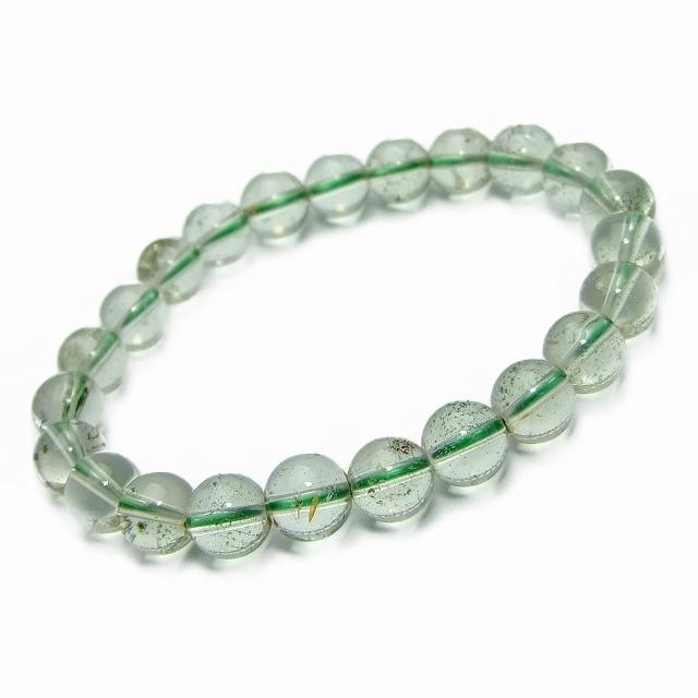 ≪g3-2164A≫8mm A ガーデンクォーツ 水晶 ブレスレット 内径16cm 鑑別