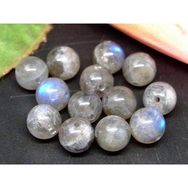 天然石 パワーストーン g3-217B AAラブラドライト 8mm 1粒売り 曹長灰