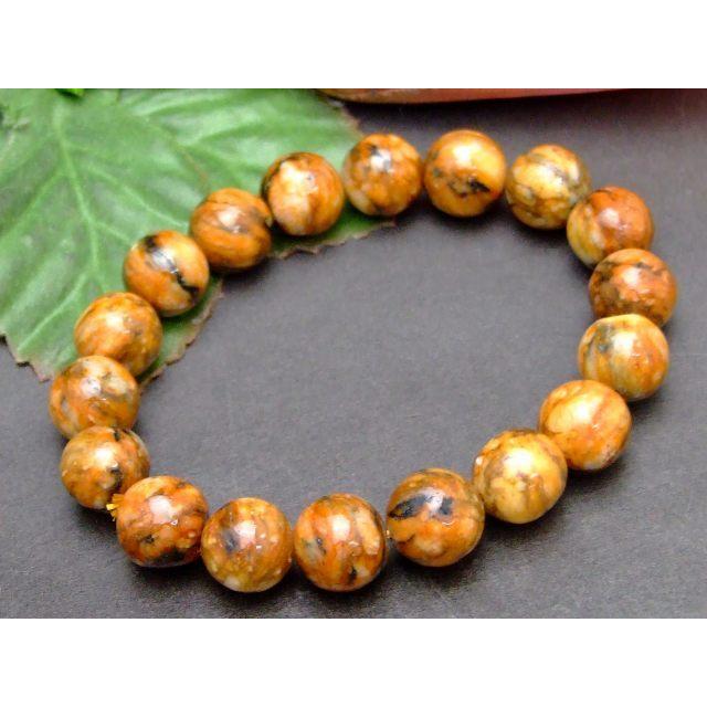 天然石 パワーストーン g3-2228A わけあり 硅化木 11mm ブレスレット