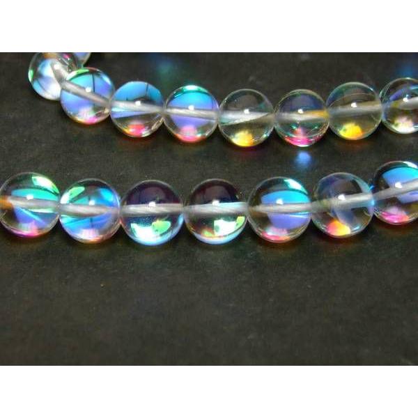 ≪g3-247D≫12mm レインボームーンストーン 月長石 ルナフラッシュ 1連