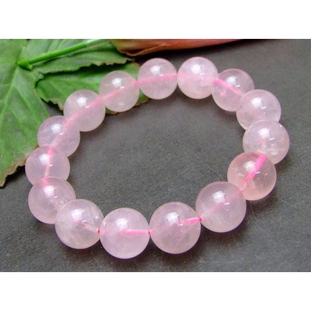 ≪g3-2503M≫○14mm○AA ディープローズクォーツ○ブレスレット○内径 