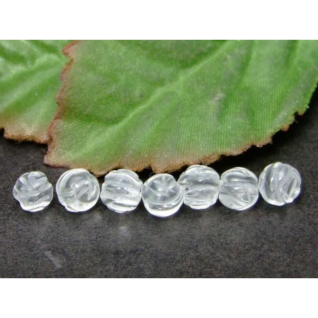 g3-299 6mm A 水晶 クリスタル クォーツ バラ 薔薇 1粒売り 送料無料有