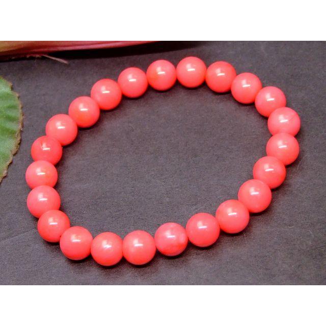 天然石 パワーストーン g3-344K ピンク珊瑚 8mm AA ブレスレット 内径