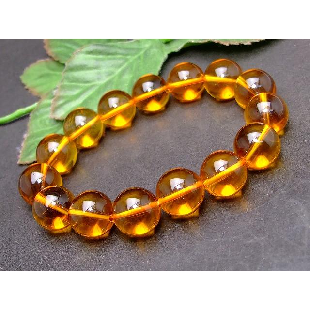 ≪g3-35R≫14mm○5A○シトリン 黄水晶○ブレスレット○内径調整可能