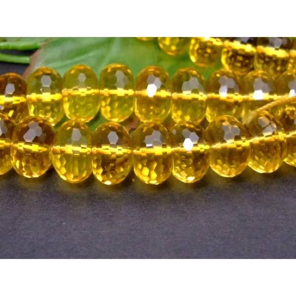 シトリン六芒星 水晶スターカット ☆一連☆キラキラ宝石質スターカット☆レインボーシトリン【黄水晶