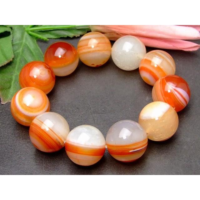 天然石 パワーストーン g3-380C 20mm AA チベット 赤天眼石 神の眼