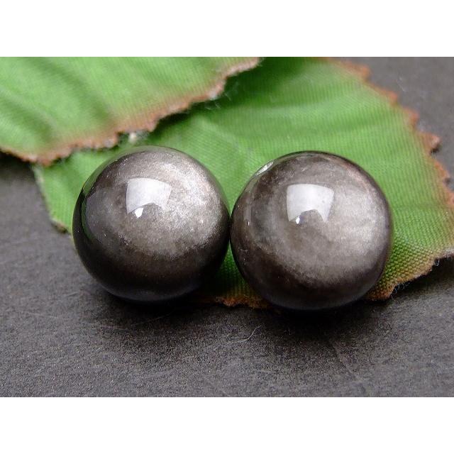 天然石 パワーストーン g3-393A 8mm AA 銀 シルバーオブシディアン 1粒