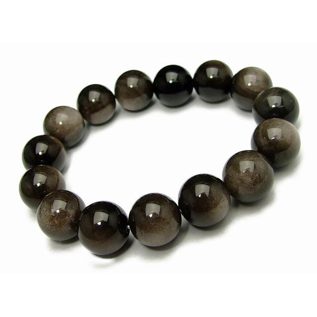 天然石 パワーストーン g3-393M 12mm AA シルバーオブシディアン