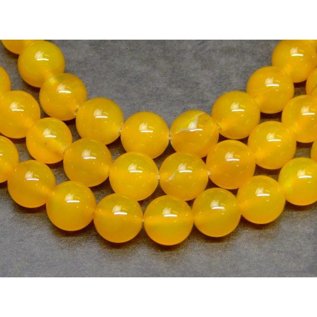 天然石 パワーストーン g3-526A イエローカルセドニー 8mm AAA