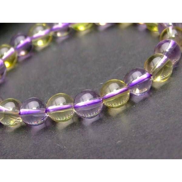 g3-560A 8mm AA アメジスト+シトリン ミックス ブレスレット 内径調節