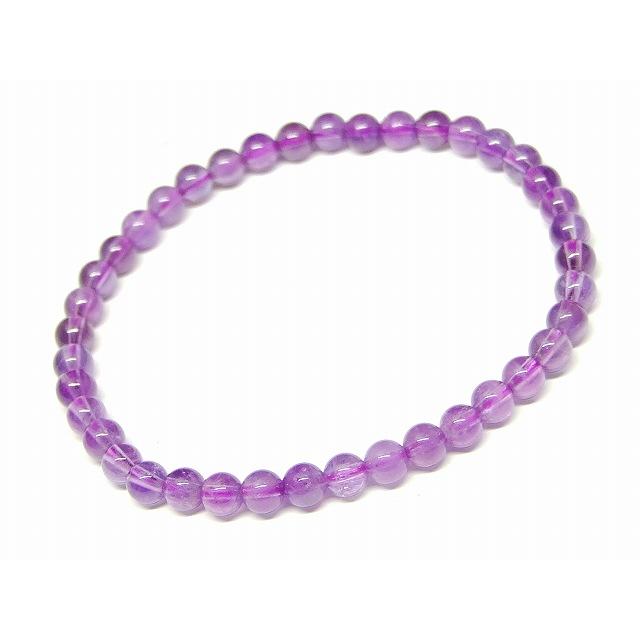 天然石 パワーストーン g3-57M アメジスト 紫水晶 4mm A ブレスレット