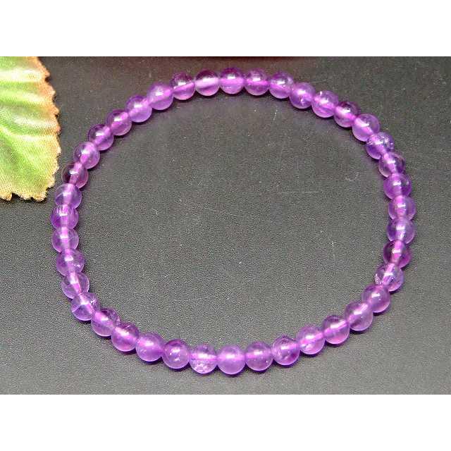 天然石 パワーストーン g3-57M アメジスト 紫水晶 4mm A ブレスレット