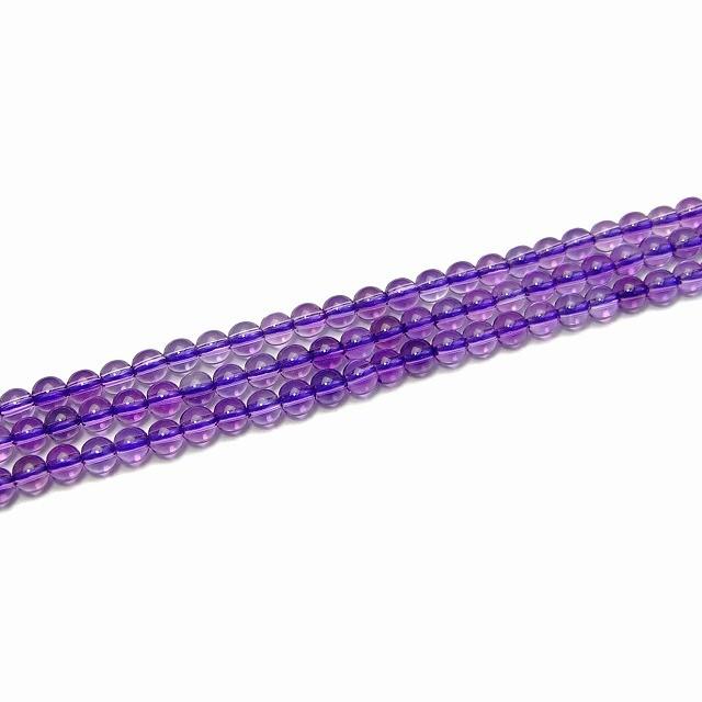 天然石 パワーストーン    g3-58G  4mm 5Aアメジスト 紫水晶  1連39cm 通し針、解説書、1ｍゴム付き 送料無料 ブラジル産