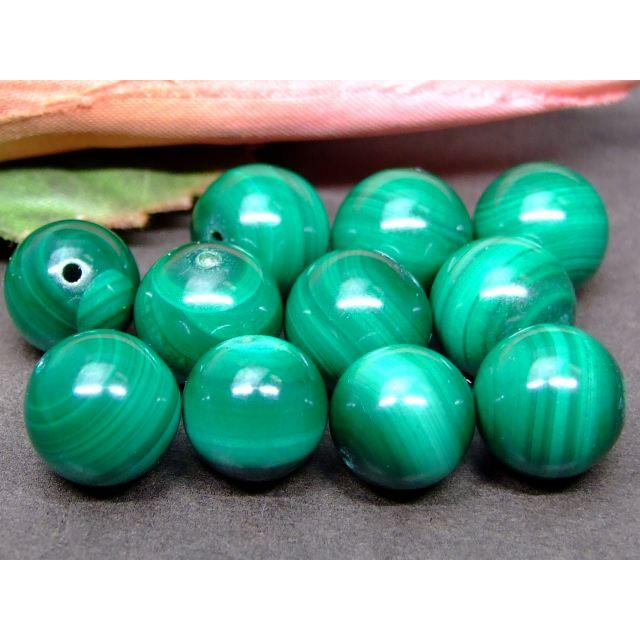 ≪g3-624D≫5A 10mm 1粒売り マラカイト 孔雀石 送料無料有 天然石