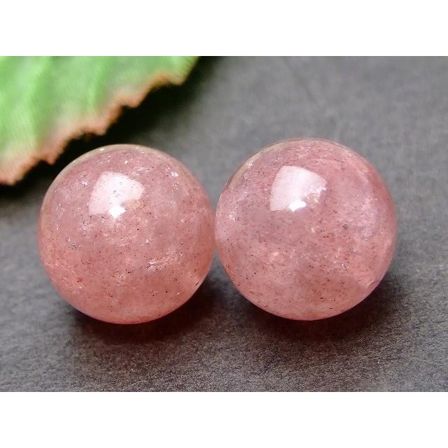 大玉シリーズ】ストロベリークウォーツ 19mm粒