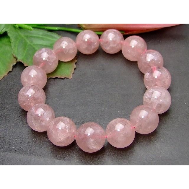 天然石★ブレスレット ストロベリークォーツ ♪ 373 天然石☆ブレスレット ストロベリークォーツ ♪ 373