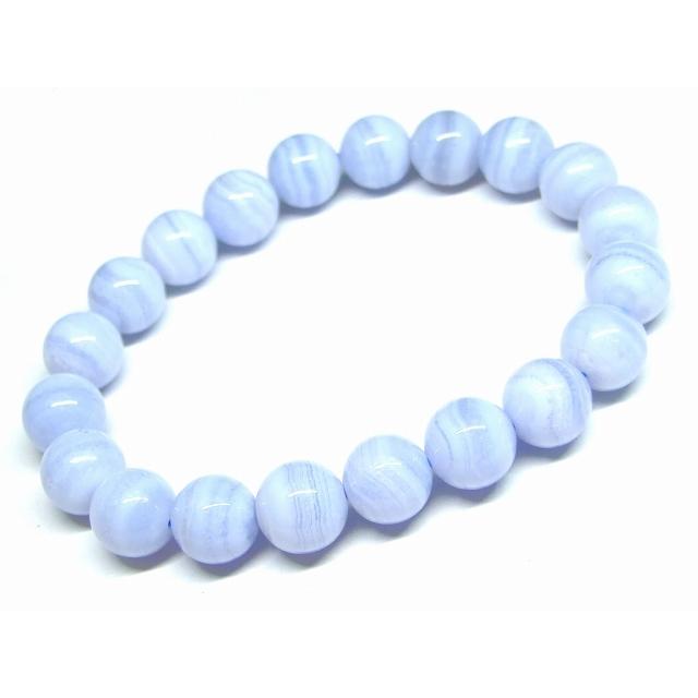 ≪g3-724A≫8mm 5A ブルーレースアゲート ブレスレット 内径選択可